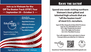 Vietnam Recruitment Tour Postcard | Postcard Design by TedAtkinson