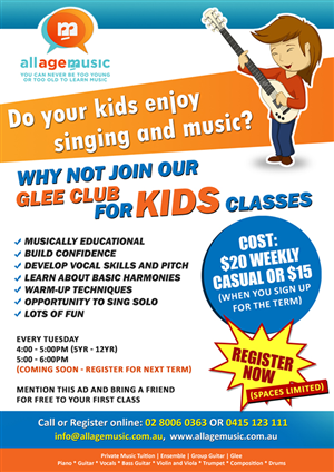 Poster Design by Owaisias for All Age Music | Design: #983607