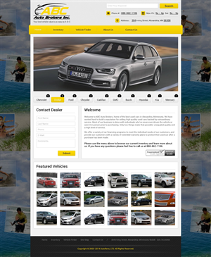 Homepage design for car dealership - ABC Auto (2908) | Web Design by TechWise
