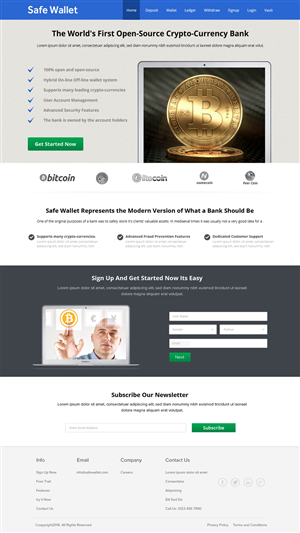 Web design needed: Open-source crypto-currency / bitcoin bank  | Web-Design von OM