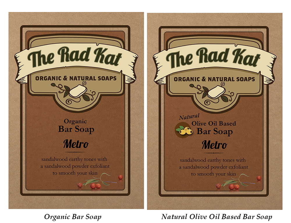 Label Design by Juni for The Rad Kat Organic & Natural Soaps | Design #3799683