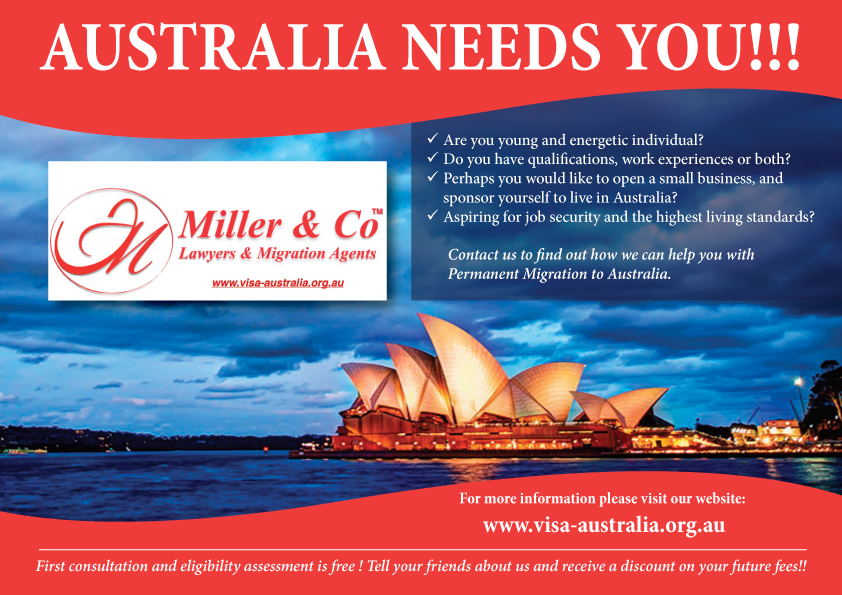 Design Annonce  par ramesh chandramohan pour Miller& Co Lawyers & Migration Agents | Design #3772055