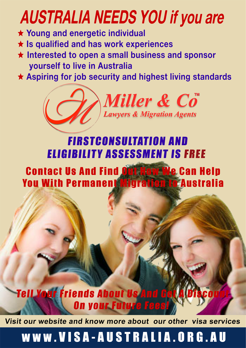 Newspaper Ad Design by Venus L. Penaflor for Miller& Co Lawyers & Migration Agents | Design #3790490