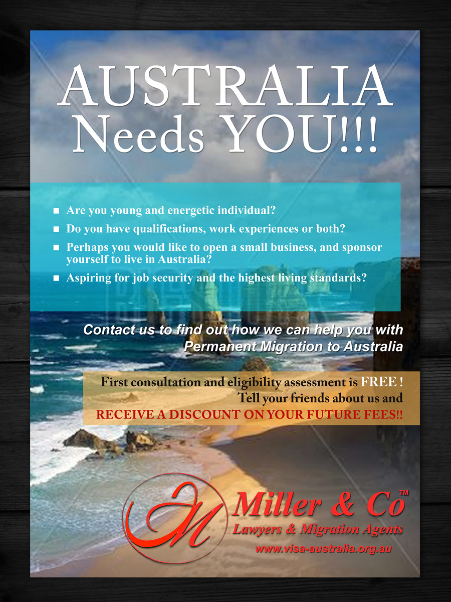 Newspaper Ad Design by ESolz Technologies for Miller& Co Lawyers & Migration Agents | Design #3765175