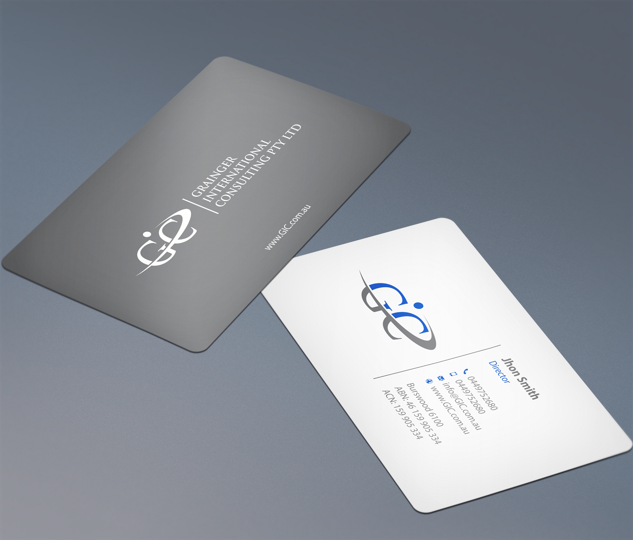 Design de Carte de Visite par teddie80 pour Grainger International Consulting Pty Ltd | Design #3760869