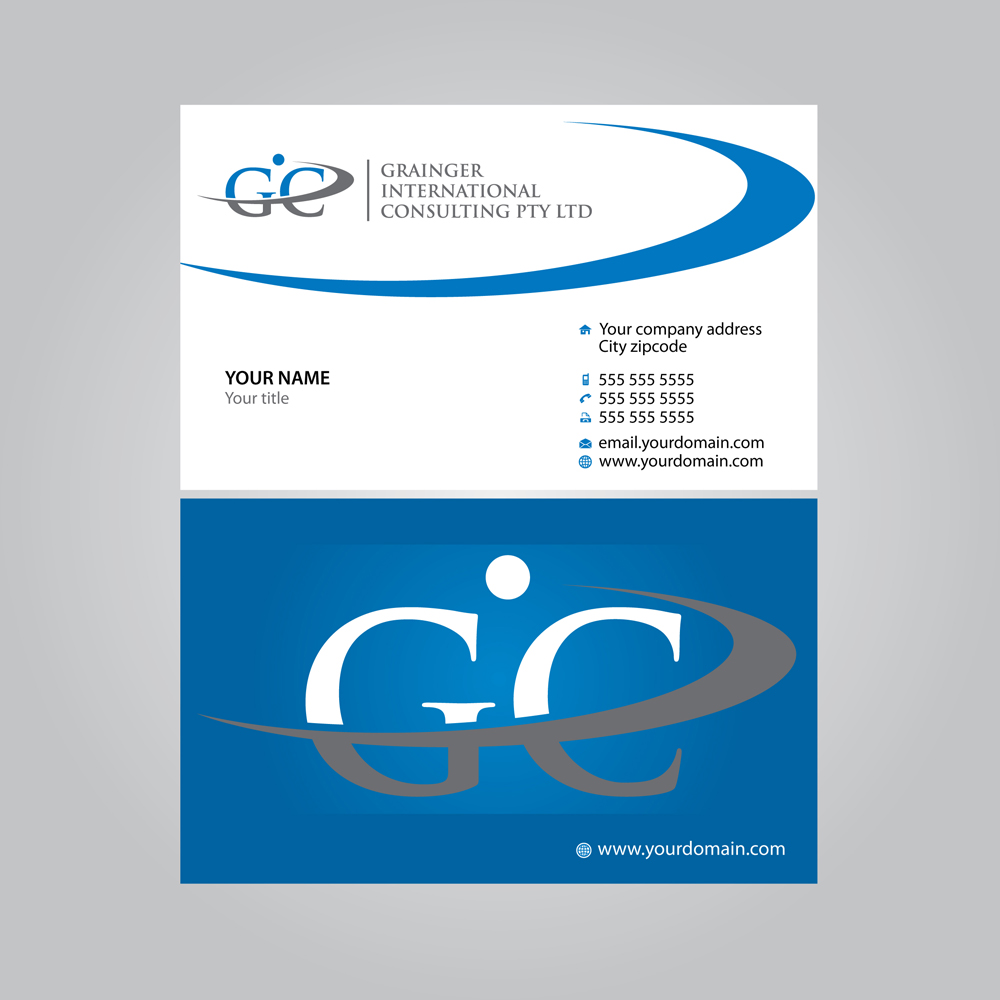 Design de Carte de Visite par MTu pour Grainger International Consulting Pty Ltd | Design #3757452
