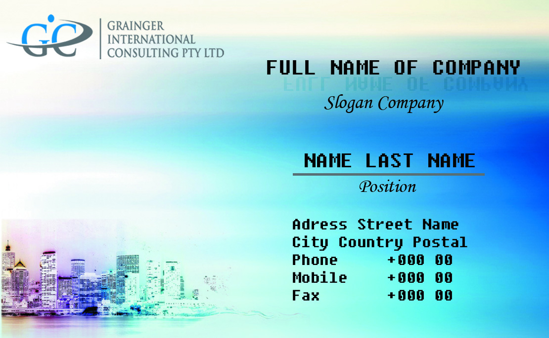 Design de Carte de Visite par hchiko07 pour Grainger International Consulting Pty Ltd | Design #3742627