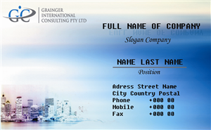 Business Card Design by hchiko07 for Grainger International Consulting Pty Ltd | Design #3742627