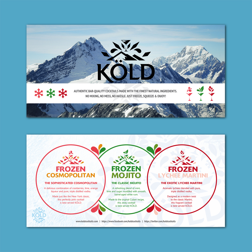 Flyer Design by Margara for KÖLD Cocktails | Design #3744595