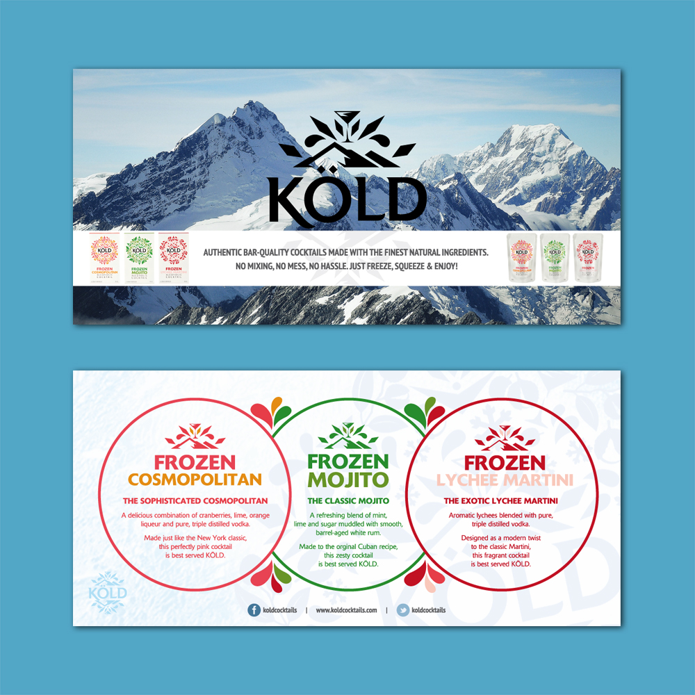 Diseño de Flyer por Margara para KÖLD Cocktails | Diseño: #3794481