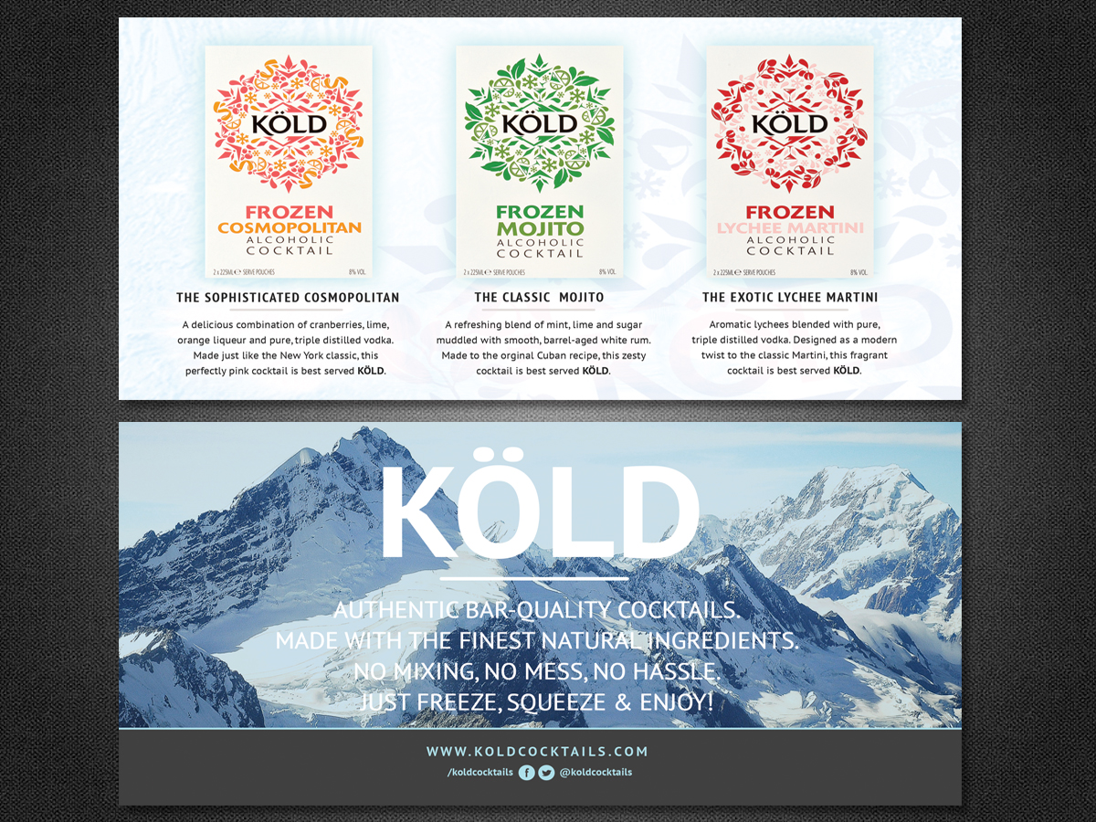 Flyer Design by ulver for KÖLD Cocktails | Design #3754099