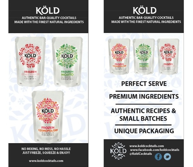 Flyer Design by Verafi for KÖLD Cocktails | Design #3770596