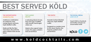 Diseño de Flyer por Lou Sharp para KÖLD Cocktails | Diseño: #3768294