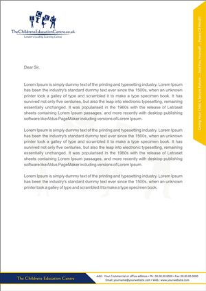 Letterhead Design by INDIAN_Ashok for TheChildrensEducationCentre.co.uk | Design: #3746231