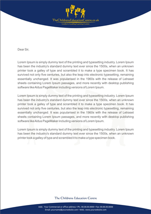 Letterhead Design by INDIAN_Ashok for TheChildrensEducationCentre.co.uk | Design: #3746232