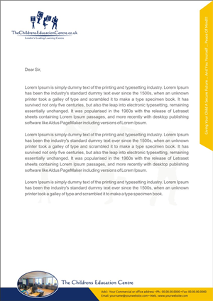 Letterhead Design by INDIAN_Ashok for TheChildrensEducationCentre.co.uk | Design: #3746271