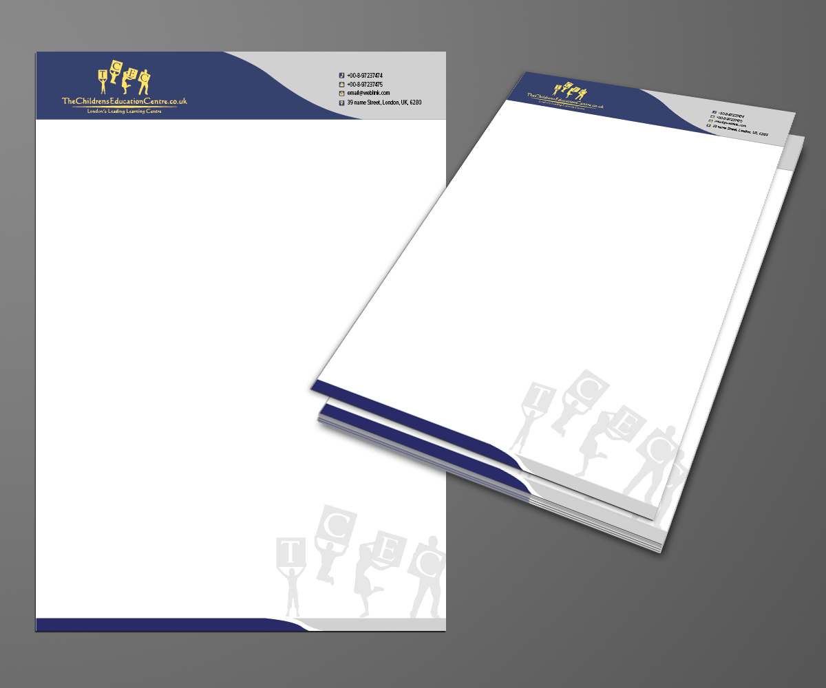 Letterhead Design by kousik for TheChildrensEducationCentre.co.uk | Design #3810333