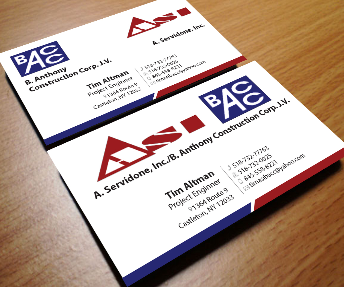 Design de Carte de Visite par Aaaron pour ASI/BACC JV | Design #3759056