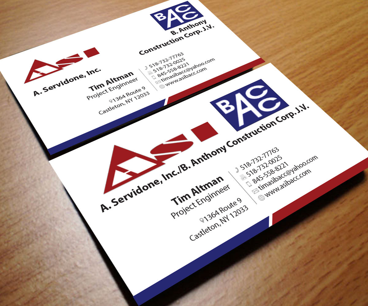Business Card Design by Aaaron for ASI/BACC JV | Design #3762965