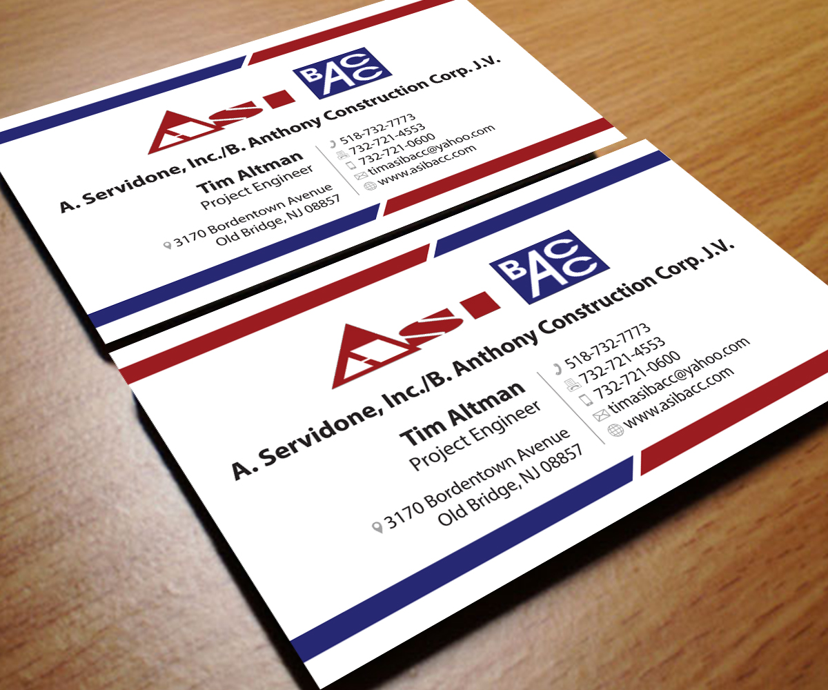 Business Card Design by Aaaron for ASI/BACC JV | Design #3830255