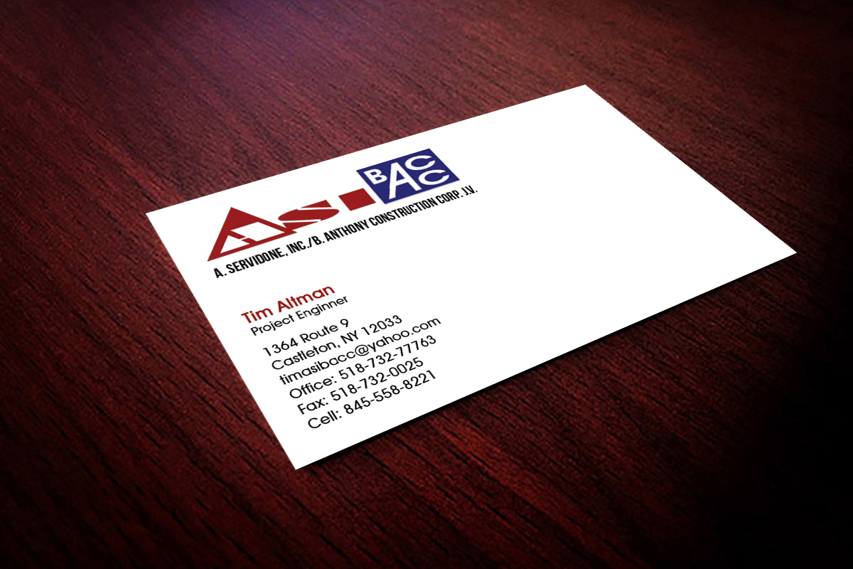 Business Card Design by Hardcore Design for ASI/BACC JV | Design #3764191