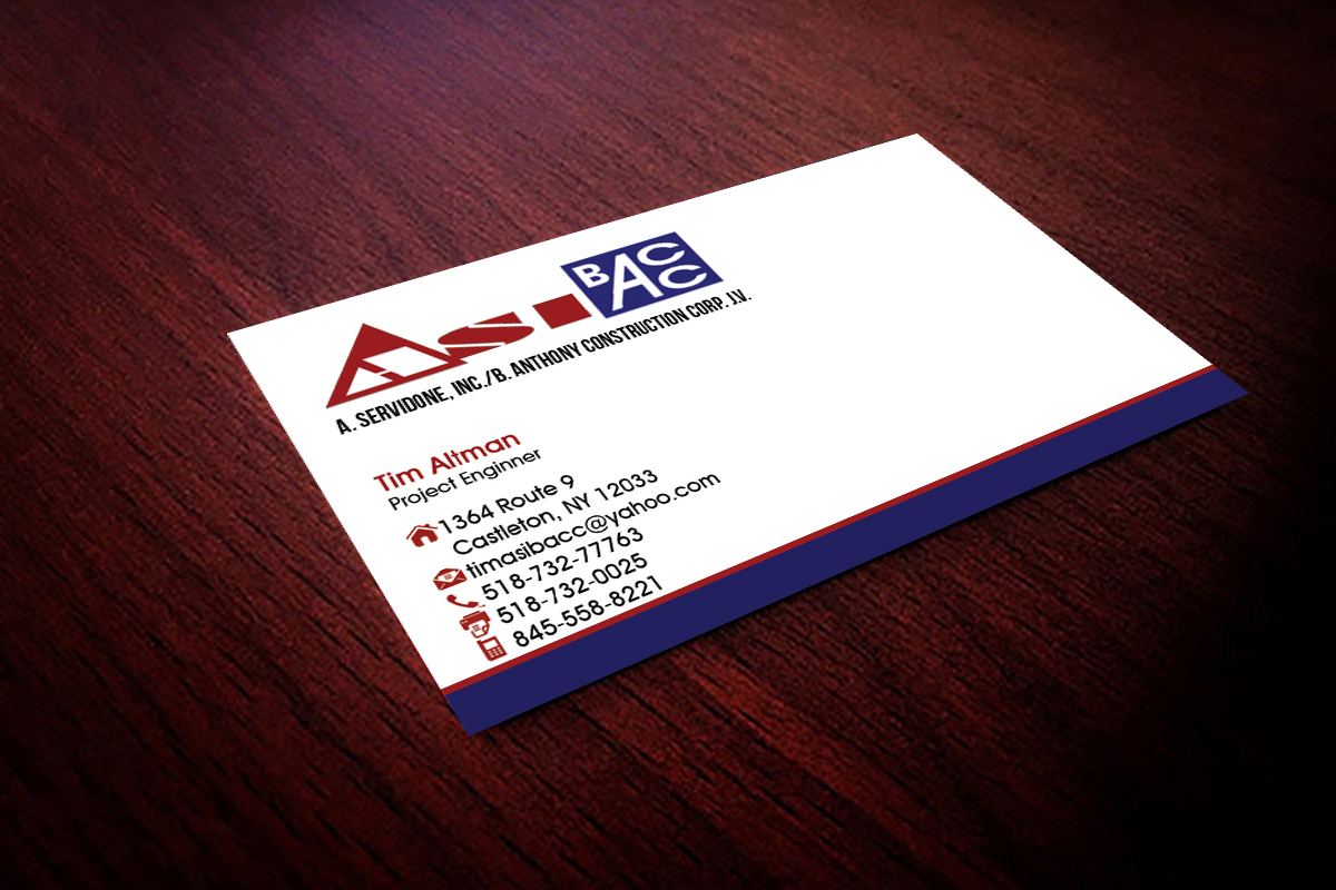 Business Card Design by Hardcore Design for ASI/BACC JV | Design #3764216