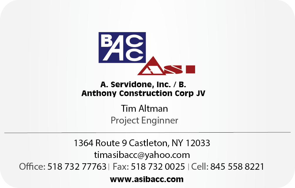 Business Card Design by Tilya for ASI/BACC JV | Design #3765356