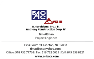 Business Card Design by Tilya for ASI/BACC JV | Design: #3765390