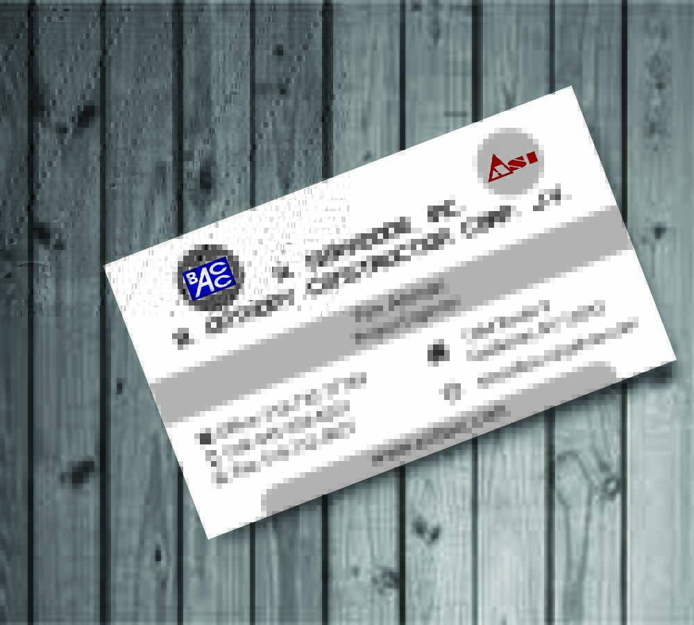 Visitenkarten-Design von hmecdesign für ASI/BACC JV | Design #3760989