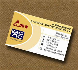 Diseño de Tarjeta de Presentación por hmecdesign para ASI/BACC JV | Diseño #3761003