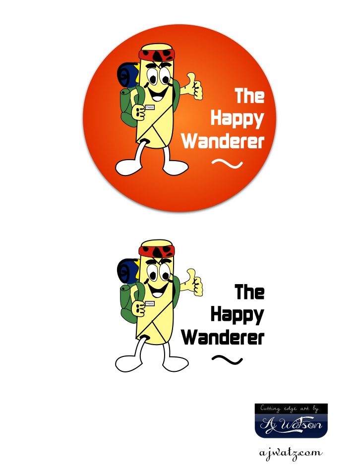 Logo Design by Mountainman Graphics for The Happy Wanderer | Design #3755570