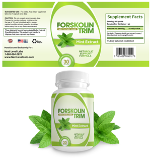 Forskolin Trim Label Design | Label Design by Rockalight