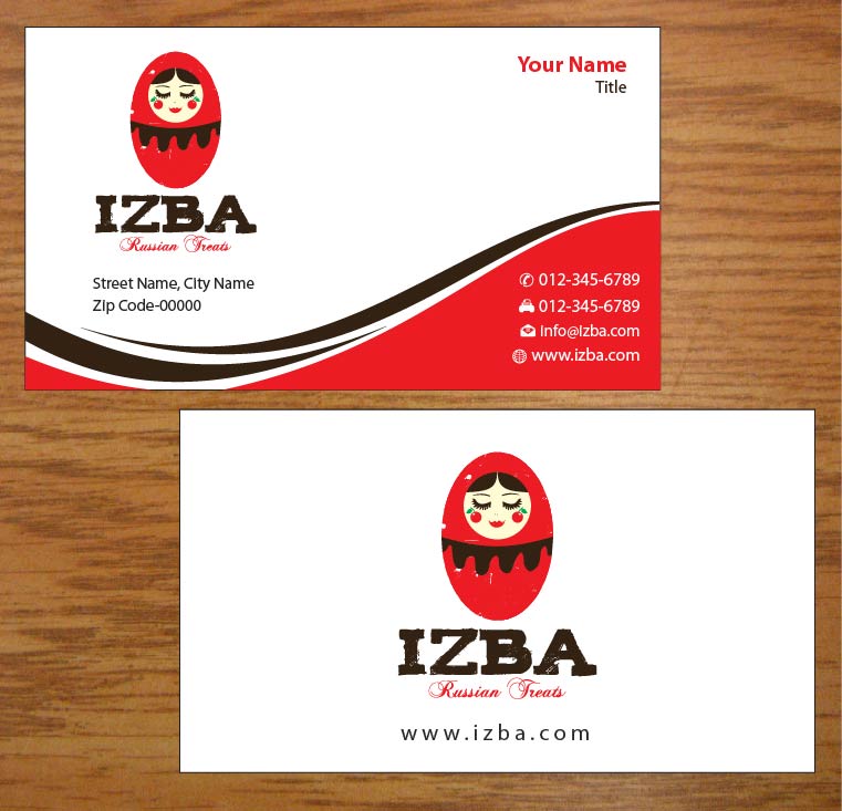 Business Card Design by Joy16589 for Izba | Design #3781490
