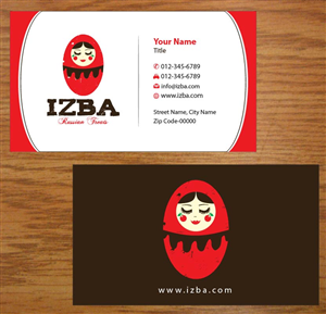 Business Card Design by Joy16589 for Izba | Design: #3781502