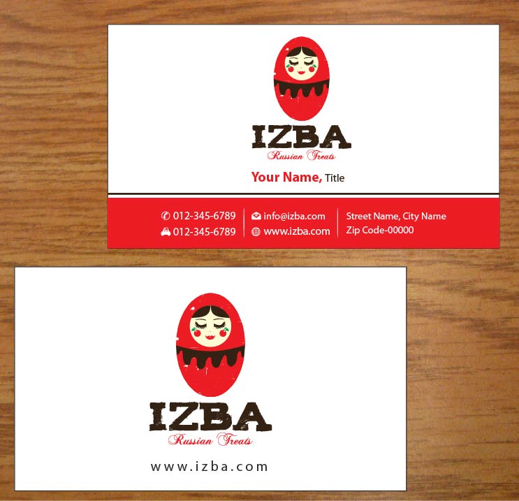 Business Card Design by Joy16589 for Izba | Design #3781516