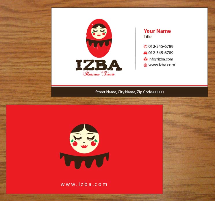 Business Card Design by Joy16589 for Izba | Design #3781524
