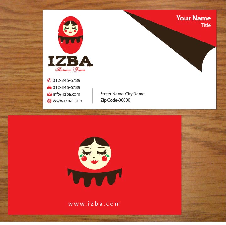 Diseño de Tarjeta de Presentación por Joy16589 para Izba | Diseño #3781536