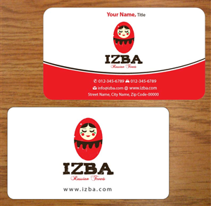 Business Card Design by Joy16589 for Izba | Design: #3781543