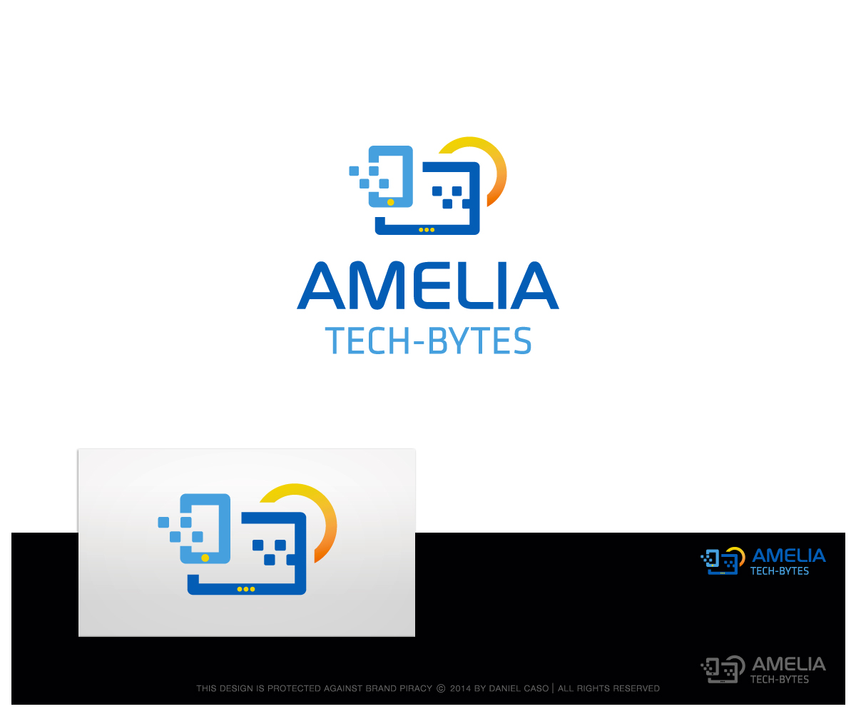 Diseño de Logo por Daniel Caso Design para Amelia Tech-Bytes | Diseño #3767990