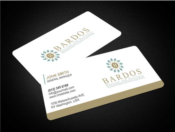 Design de Carte de Visite par AwsomeD pour Bardos Massage and Wellness | Design #3757101