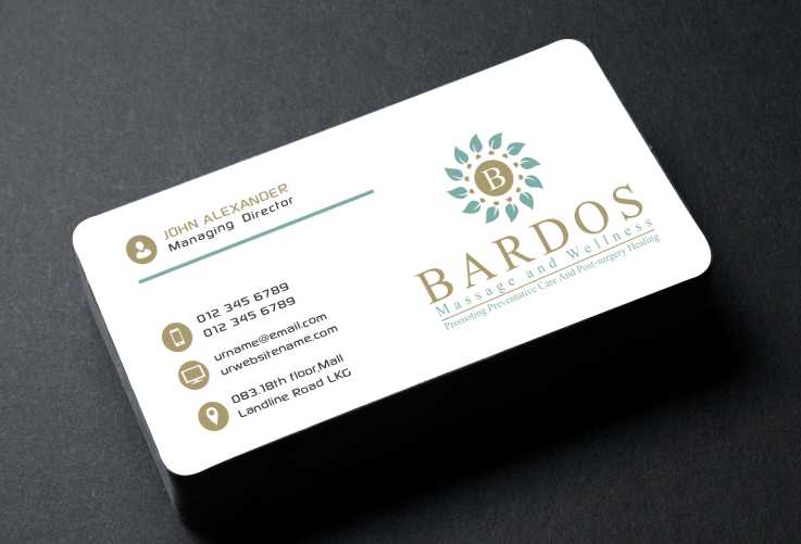 Design de Carte de Visite par AwsomeD pour Bardos Massage and Wellness | Design #3757108
