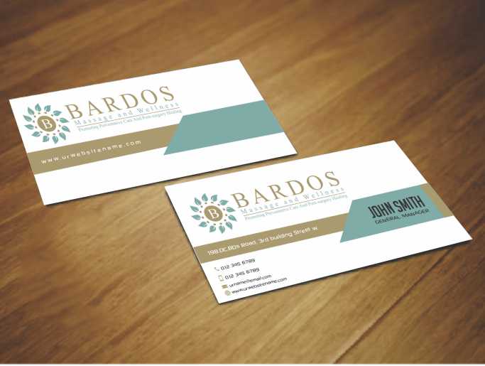 Design de Carte de Visite par AwsomeD pour Bardos Massage and Wellness | Design #3757124