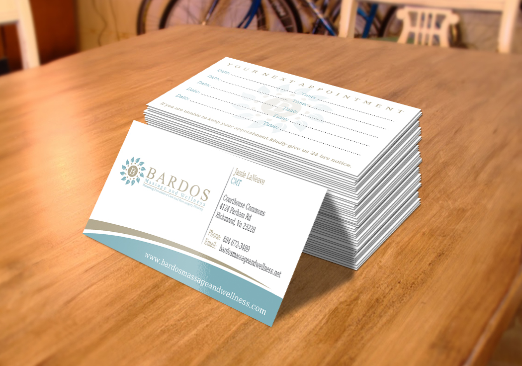 Design de Carte de Visite par InfiniteDesign pour Bardos Massage and Wellness | Design : #3758620