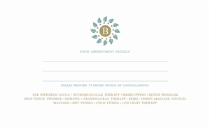 Visitenkarten-Design von georgiekmck für Bardos Massage and Wellness | Design: #3761797