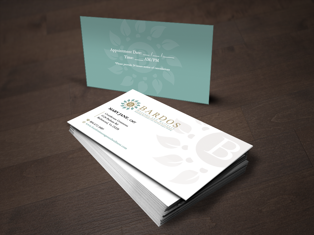 Design de Carte de Visite par Sarah Mathews pour Bardos Massage and Wellness | Design #3752615