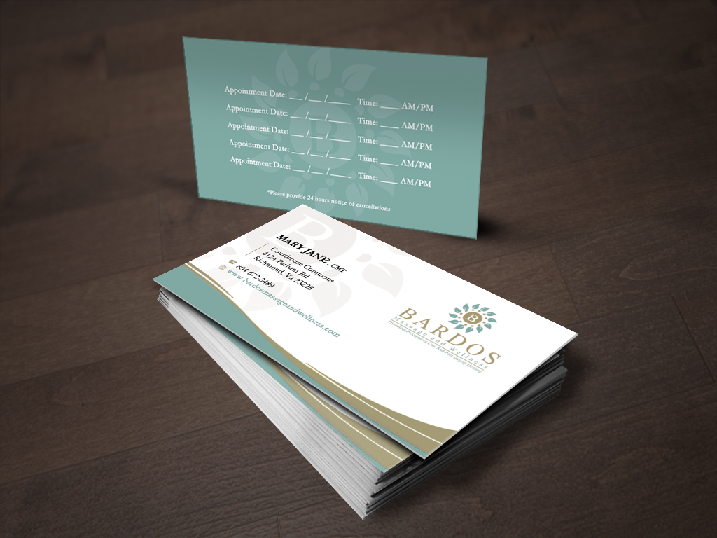 Design de Carte de Visite par Sarah Mathews pour Bardos Massage and Wellness | Design #3773878