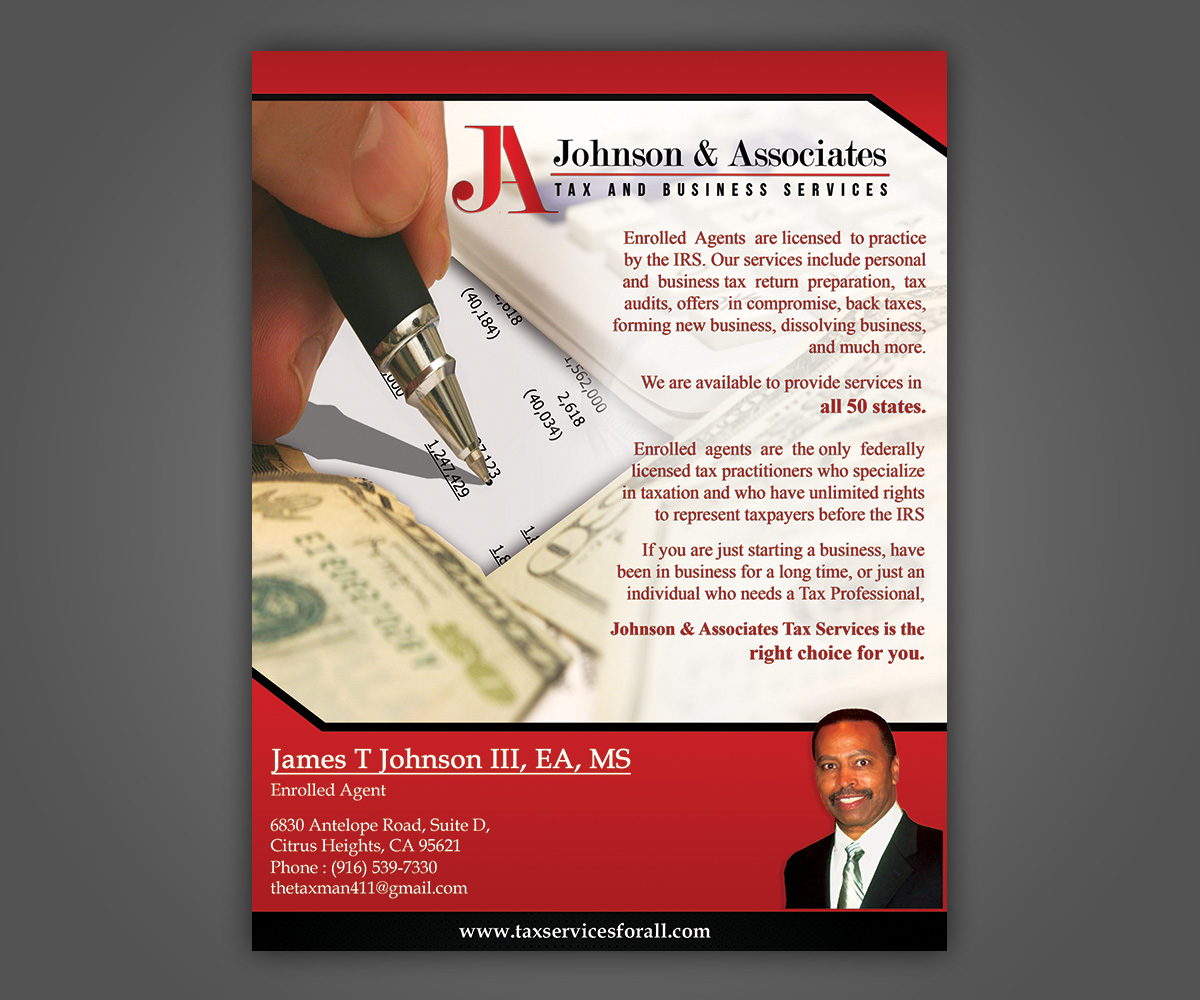 Advertisement Design by Anor for Johnson & Associates Tax Services | Design: #3809218