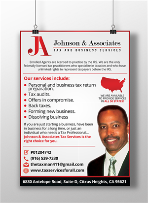 Advertisement Design by HYN Design for Johnson & Associates Tax Services | Design: #3825526