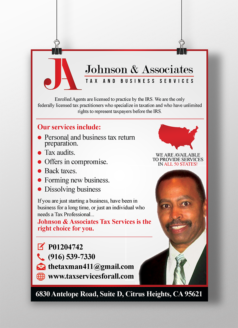 Advertisement Design by HYN Design for Johnson & Associates Tax Services | Design #3825571