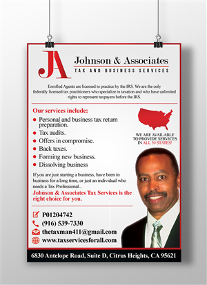 Advertisement Design by HYN Design for Johnson & Associates Tax Services | Design: #3825571